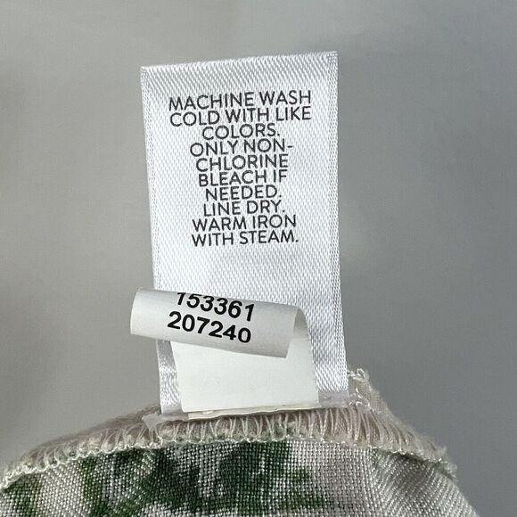 J Jill Linen Blend Cropped Wide Leg Pants S Bamboo Leaves Cream Green - Picture 15 of 15